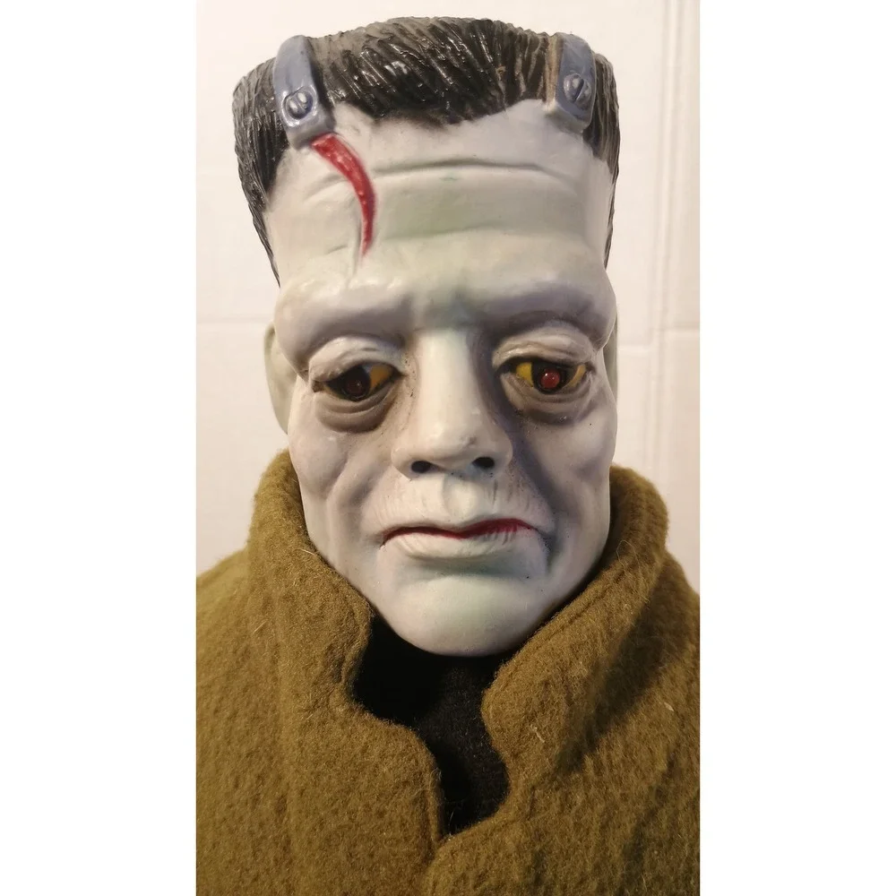 Rare Vintage Frankenstein Animated Figure 17in Green Glowing Eyes Sound